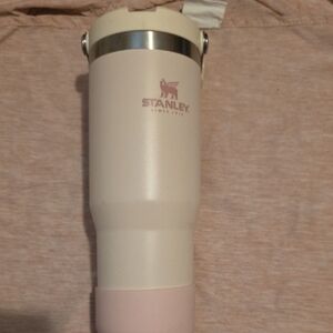 Stanley Cream and Pink Tumbler